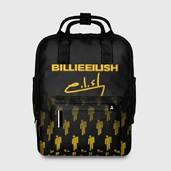Рюкзак женский Billie Eilish: Yellow & Black Autograph, цвет: 3D-принт