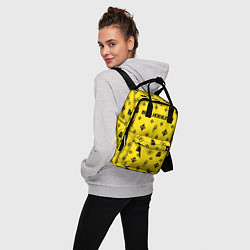 Рюкзак женский Billie Eilish: Yellow Pattern, цвет: 3D-принт — фото 2