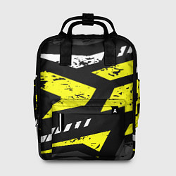 Женский рюкзак Black yellow abstract sport style
