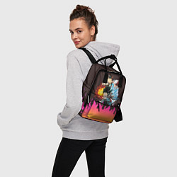 Рюкзак женский MY HERO ACADEMIA разноцветное пламя, цвет: 3D-принт — фото 2