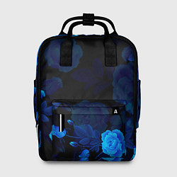 Рюкзак женский СИНИЕ РОЗЫ, цвет: 3D-принт