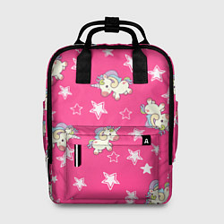 Рюкзак женский Единорожки UNICORN PINK, цвет: 3D-принт