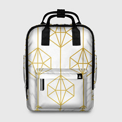 Рюкзак женский Геометрический орнамент золото, цвет: 3D-принт