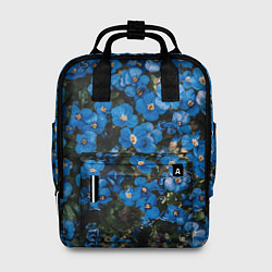 Рюкзак женский Поле синих цветов фиалки лето, цвет: 3D-принт
