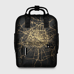Рюкзак женский Ночная карта Парижа, цвет: 3D-принт