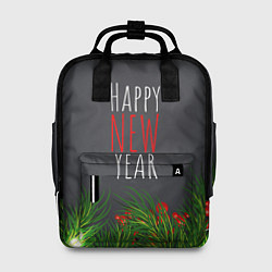 Рюкзак женский Happy New Year!, цвет: 3D-принт