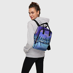 Рюкзак женский Зимний лес, цвет: 3D-принт — фото 2