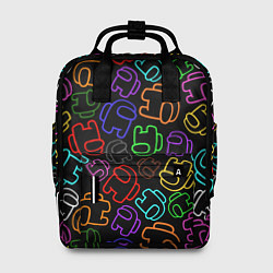 Рюкзак женский AMONG US NEON, цвет: 3D-принт