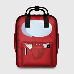 Рюкзак женский AMONG US RED IMPOSTOR, цвет: 3D-принт
