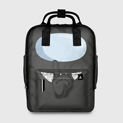 Рюкзак женский AMONG US BLACK IMPOSTOR, цвет: 3D-принт