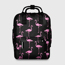Рюкзак женский Фламинго Чёрная, цвет: 3D-принт