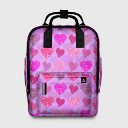 Женский рюкзак Розовые сердечки