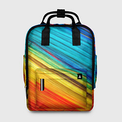 Рюкзак женский Цветной мех диагональ, цвет: 3D-принт
