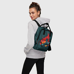 Рюкзак женский Бирюзовый дракон, цвет: 3D-принт — фото 2