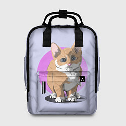 Рюкзак женский Грустный Котик, цвет: 3D-принт