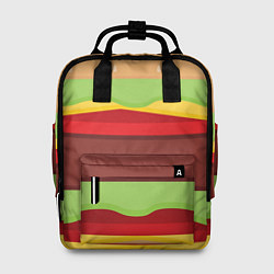 Рюкзак женский Бургер, цвет: 3D-принт