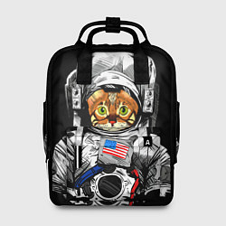 Рюкзак женский Кот Космонавт США, цвет: 3D-принт