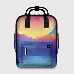 Рюкзак женский Красочные Горы, цвет: 3D-принт