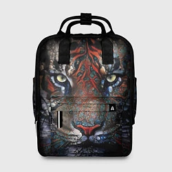 Рюкзак женский Цветной тигр, цвет: 3D-принт