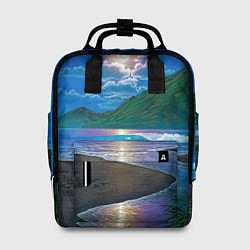 Рюкзак женский Гавайский пейзаж, цвет: 3D-принт