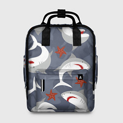 Рюкзак женский Акулы, цвет: 3D-принт