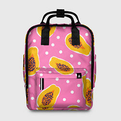 Рюкзак женский Папайя на розовом, цвет: 3D-принт