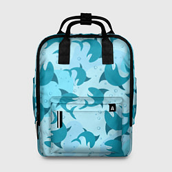 Рюкзак женский Акулы, цвет: 3D-принт