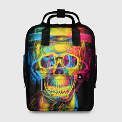 Рюкзак женский Череп-анаглиф, цвет: 3D-принт