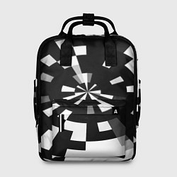 Рюкзак женский Черно-белый фон иллюзии, цвет: 3D-принт
