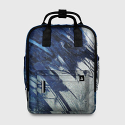 Рюкзак женский Серо-синее абстрактное, цвет: 3D-принт