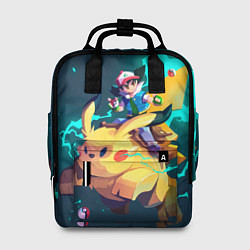 Рюкзак женский Эш с Пикачу, цвет: 3D-принт