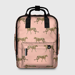 Женский рюкзак Гепарды на розовом