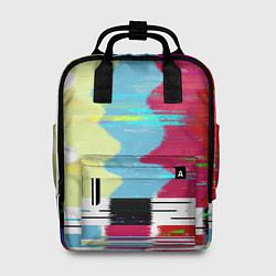 Рюкзак женский TV glitch, цвет: 3D-принт