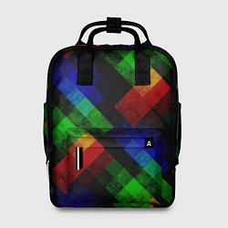 Рюкзак женский Разноцветный мраморный узор, цвет: 3D-принт