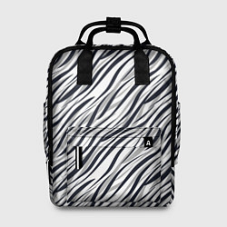 Женский рюкзак Черно-белый полосатый тигровый