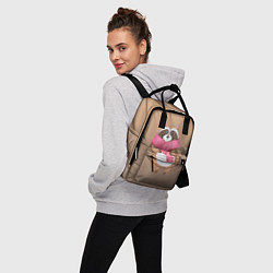 Рюкзак женский Акварельный енотик, цвет: 3D-принт — фото 2