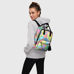 Рюкзак женский Цветные пластыри, цвет: 3D-принт — фото 2