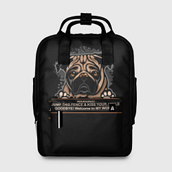 Рюкзак женский Собака Мопс, цвет: 3D-принт