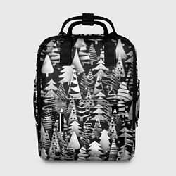 Рюкзак женский Лес абстрактных ёлок, цвет: 3D-принт