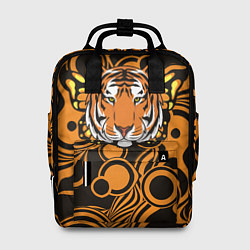 Женский рюкзак Голова тигра с бабочкой