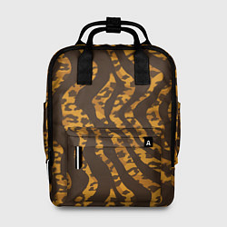 Рюкзак женский Шкура тигра леопарда гибрид, цвет: 3D-принт