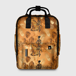 Рюкзак женский Дама с тигром, цвет: 3D-принт