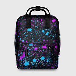 Рюкзак женский Брызги неоновые ярких красок, цвет: 3D-принт