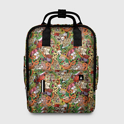 Рюкзак женский Еда Разная, цвет: 3D-принт