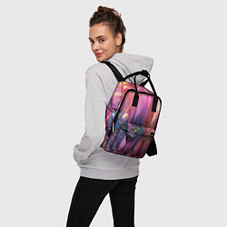 Рюкзак женский Ярко розовый, цвет: 3D-принт — фото 2