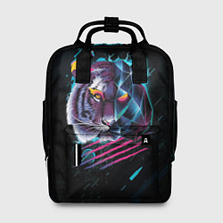 Рюкзак женский Разноцветный тигр, цвет: 3D-принт