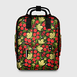Рюкзак женский Черешни хохлома, цвет: 3D-принт