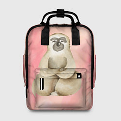 Рюкзак женский Ленивец сидит, цвет: 3D-принт