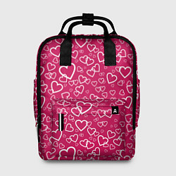 Рюкзак женский Влюблённые Сердца LOVE, цвет: 3D-принт