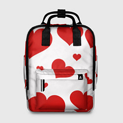 Женский рюкзак Красные сердечки Heart